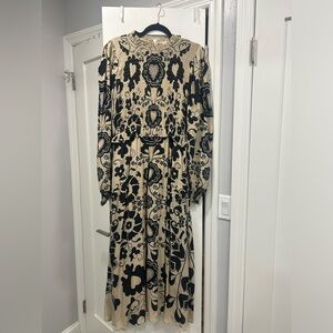 Sea womens Edna Print Smocked Dress